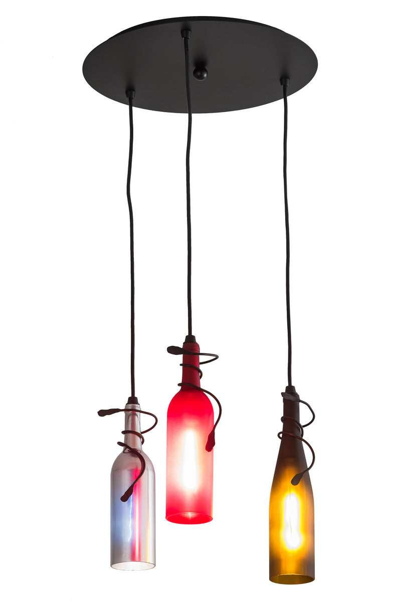 Meyda Tiffany 196148 Three Light Pendant, Copper Vein