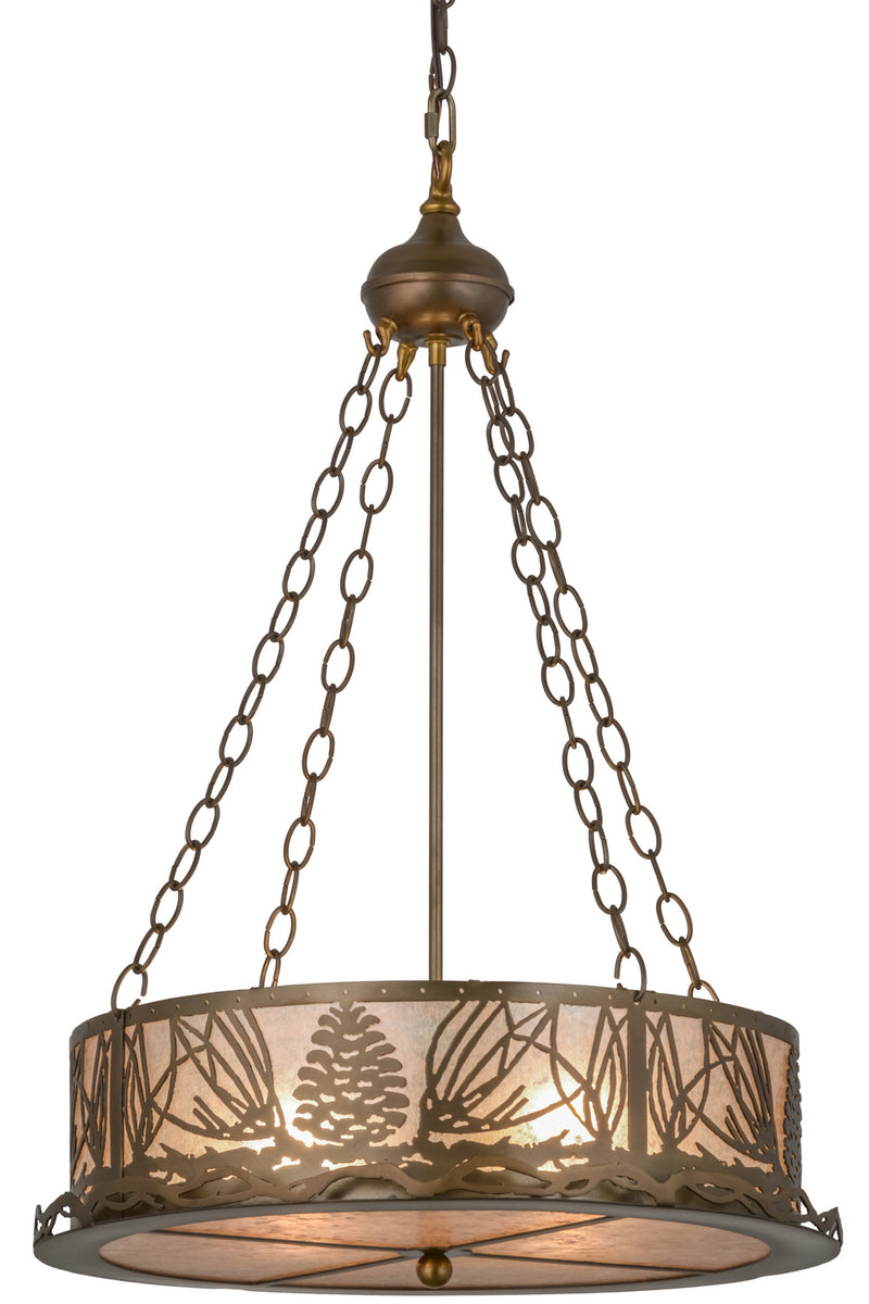 Meyda Tiffany 50127 Six Light Inverted Pendant, Antique Copper