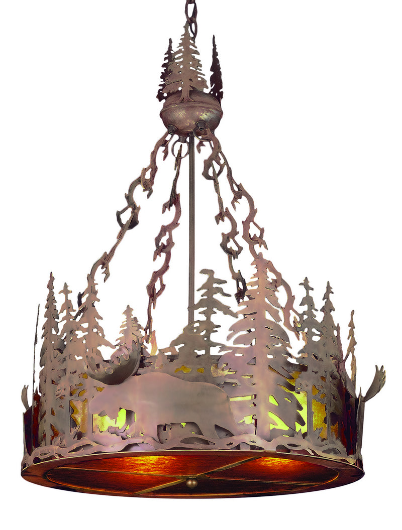 Meyda Tiffany 50173 Two Light Pendant, Rust