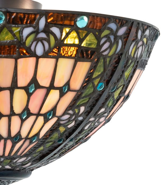 Meyda Tiffany 97658 Three Light Flushmount, Earth