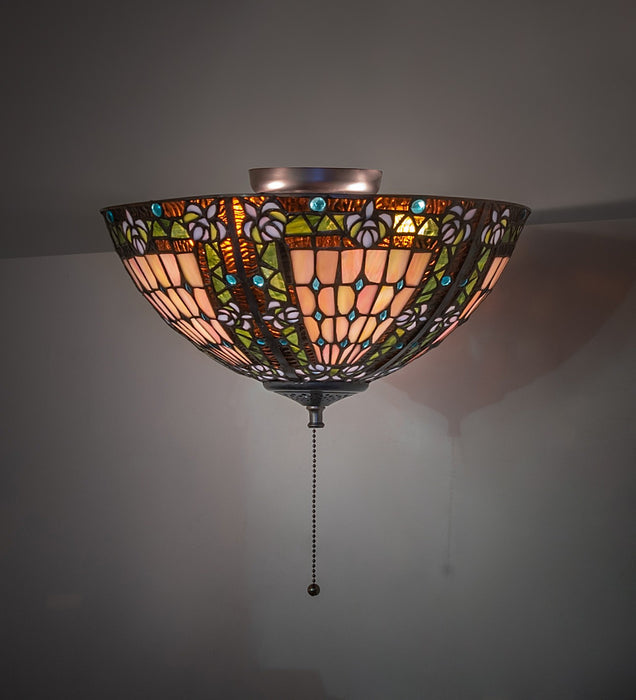 Meyda Tiffany 97658 Three Light Flushmount, Earth