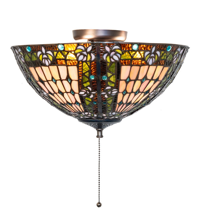 Meyda Tiffany 97658 Three Light Flushmount, Earth