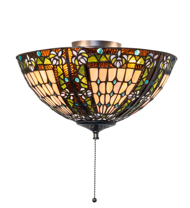 Meyda Tiffany 97658 Three Light Flushmount, Earth