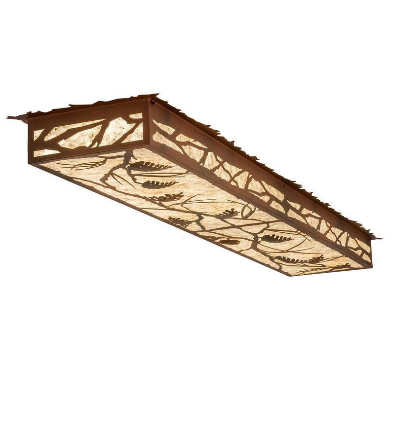 Meyda Tiffany 99359 LED Flushmount, Wrought Iron On Rust