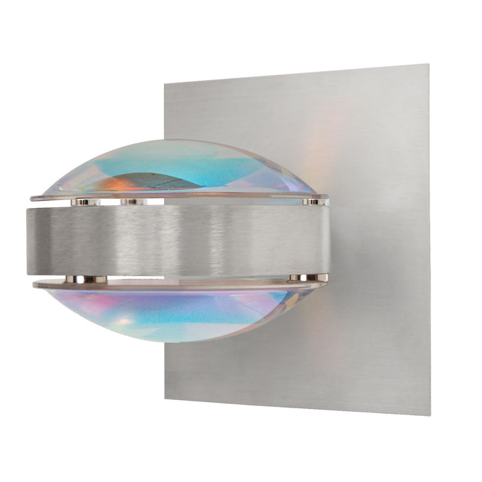 Besa OPTOS1W-CDCD-BA One Light Wall Sconce, Brushed Aluminum