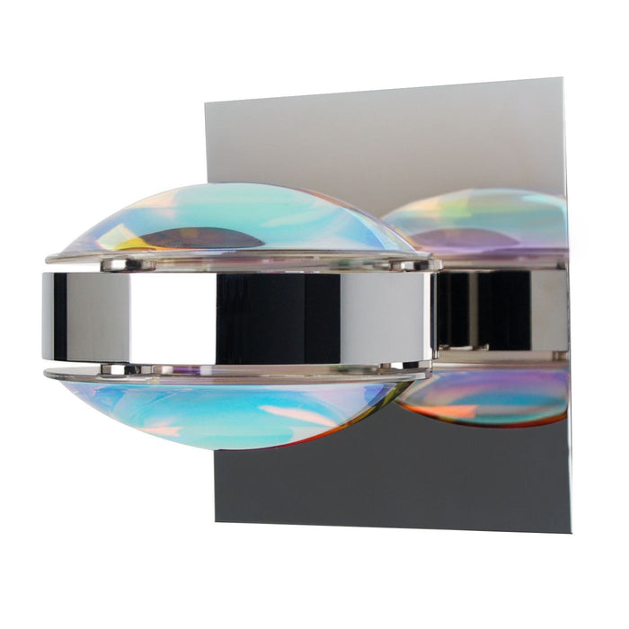 Besa OPTOS1W-CDCD-CR One Light Wall Sconce, Chrome