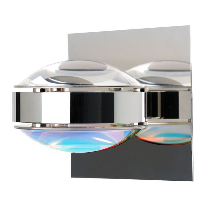 Besa OPTOS1W-CLCD-CR One Light Wall Sconce, Chrome