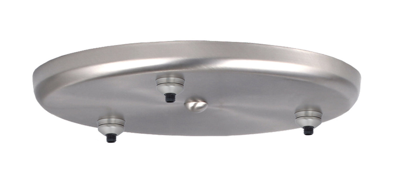 Besa T23XL-LED-SN Three Light Canopy, Satin Nickel