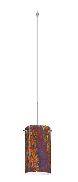 Besa XP-4404CE-SN One Light Pendant, Satin Nickel