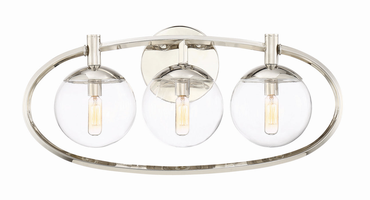 Craftmade 45503-PLN Three Light Vanity, Polished Nickel