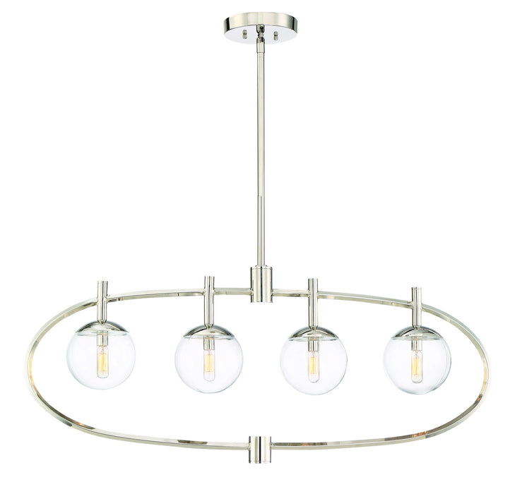 Craftmade 45574-PLN Four Light Island Pendant, Polished Nickel