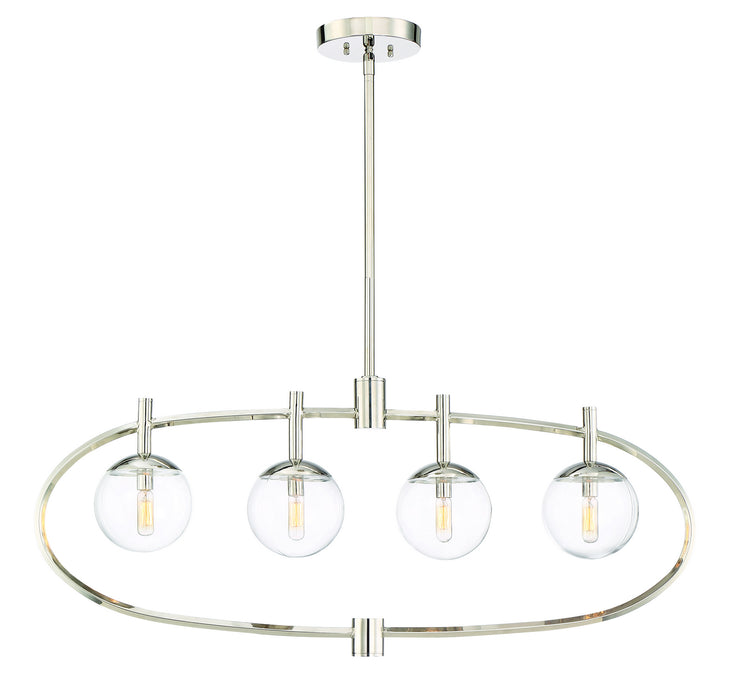 Craftmade 45574-PLN Four Light Island Pendant, Polished Nickel