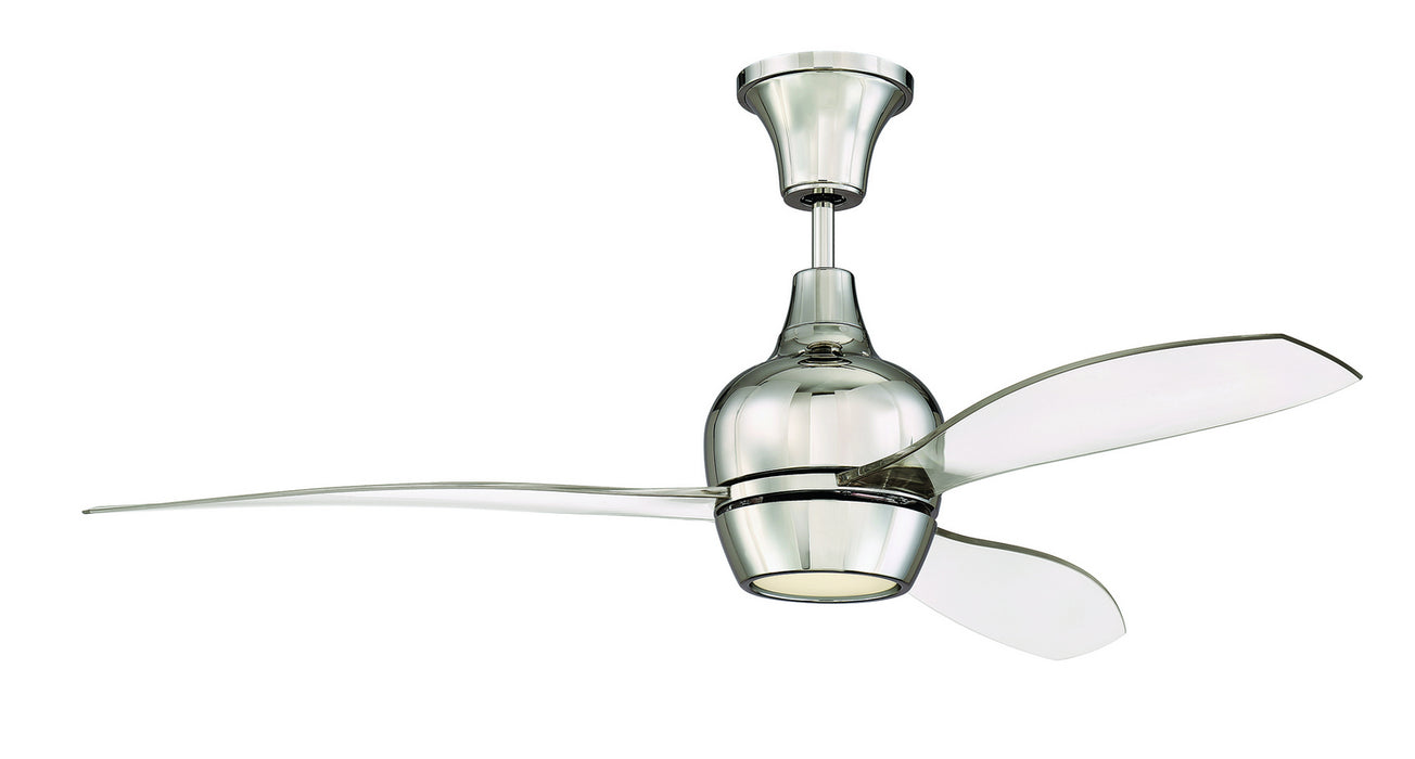 Craftmade BRD52PLN3 52"Ceiling Fan, Polished Nickel