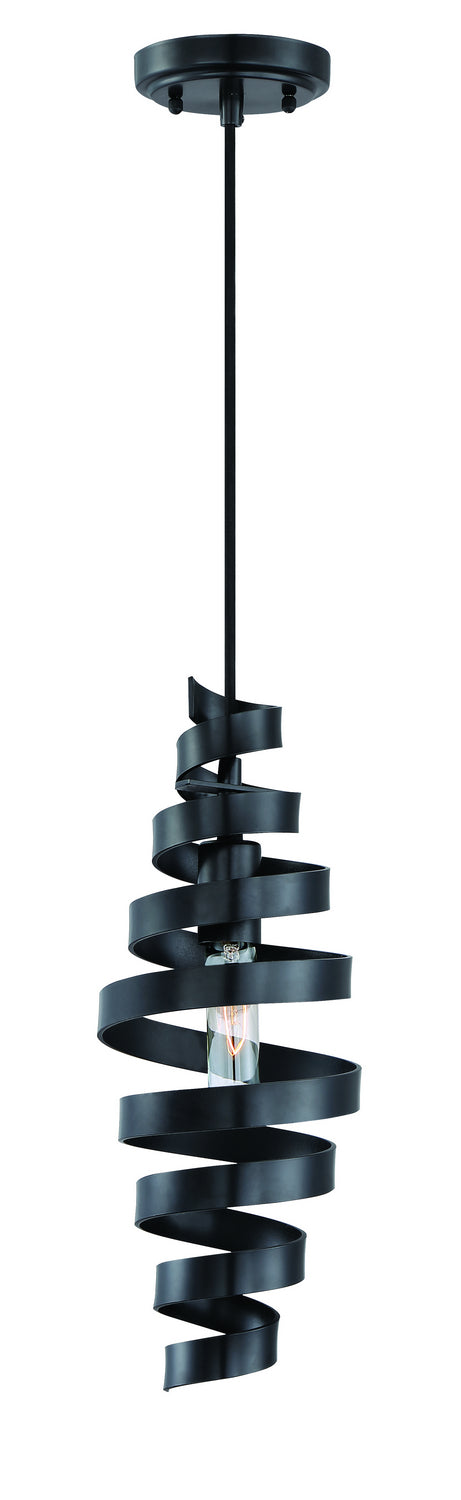 Craftmade P716MBK1 One Light Mini Pendant, Matte Black