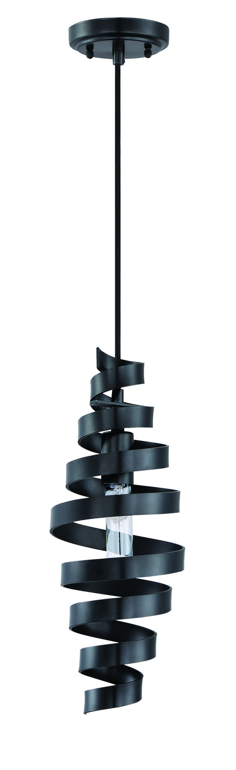 Craftmade P716MBK1 One Light Mini Pendant, Matte Black