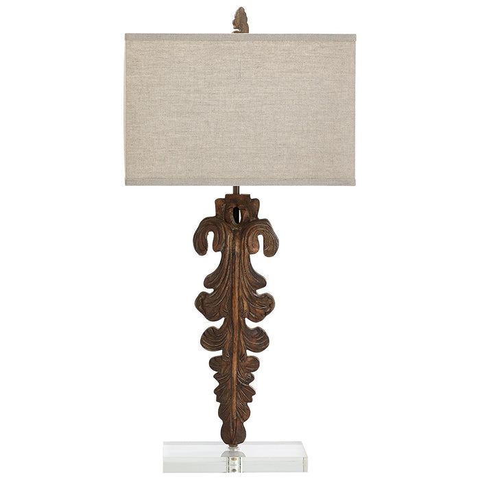 Cyan 07683-1 LED Table Lamp, Limed Gracewood