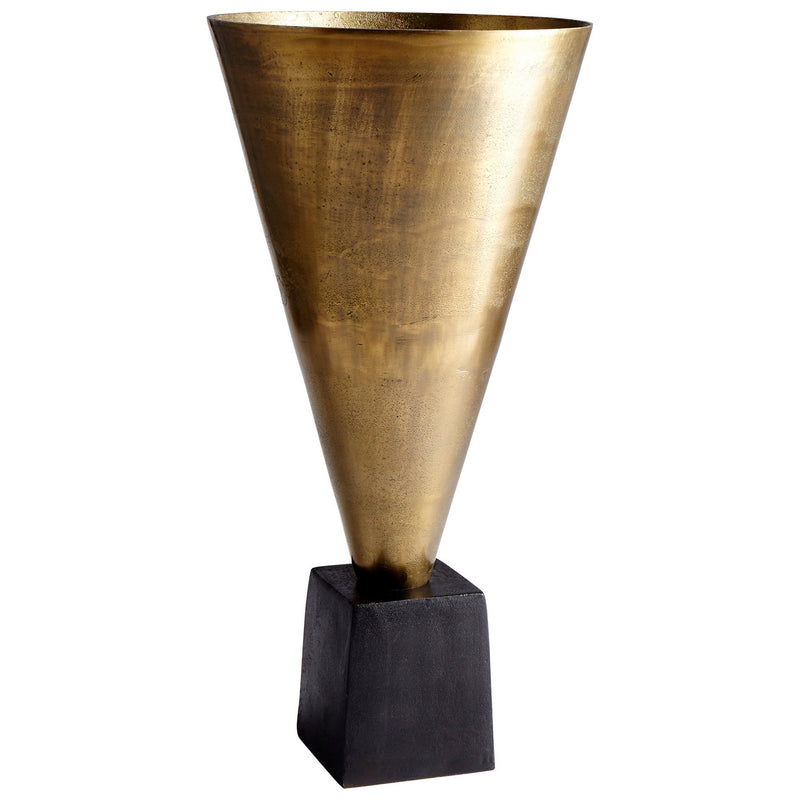 Cyan 08906 Vase, Black Bronze And Antique Brass