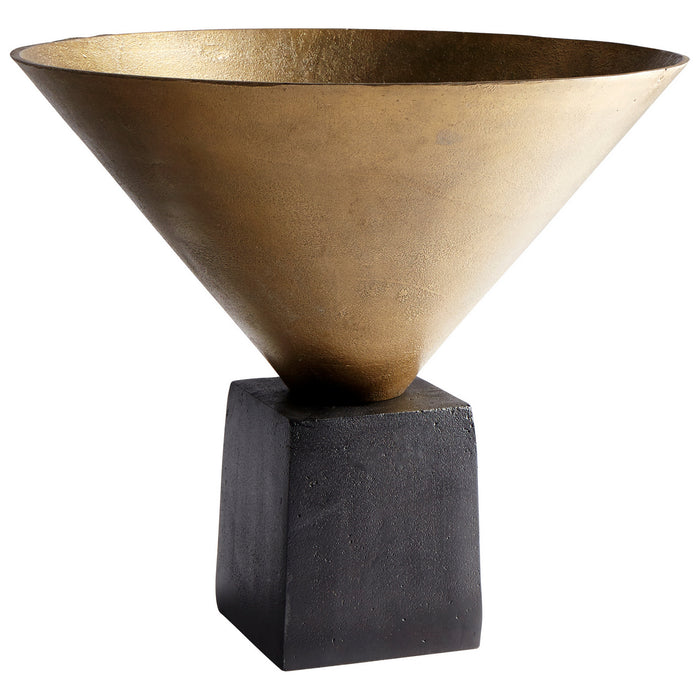 Cyan 08907 Vase, Black Bronze And Antique Brass