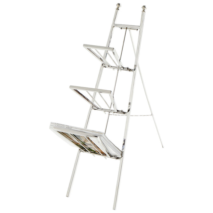 Cyan 08976 Magazine Rack, Polished Nickel