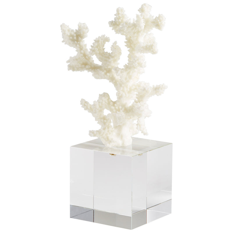 Cyan 09123 Sculpture, White And Clear