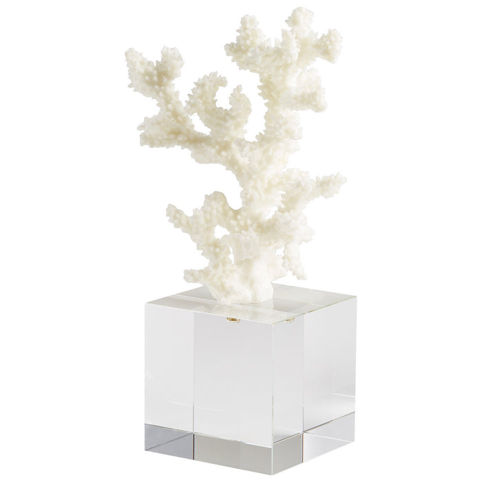Cyan 09123 Sculpture, White And Clear