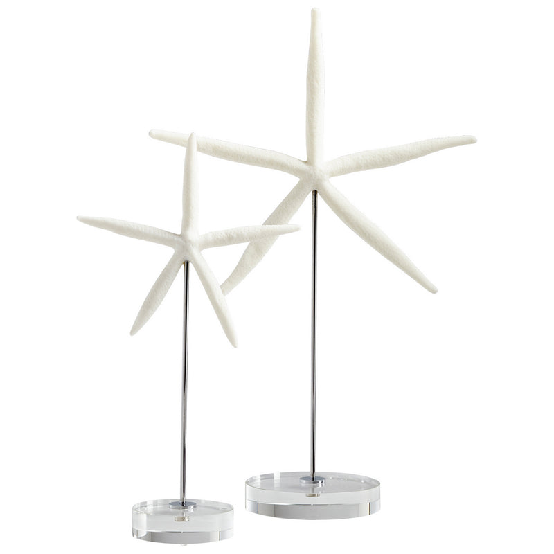 Cyan 09125 Sculpture, White And Polished Nickel