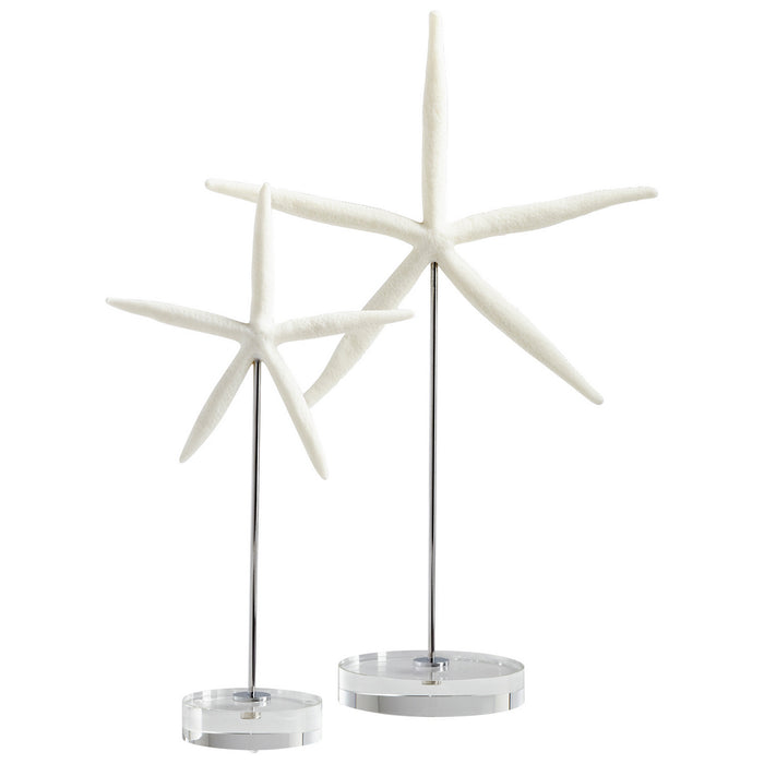 Cyan 09125 Sculpture, White And Polished Nickel