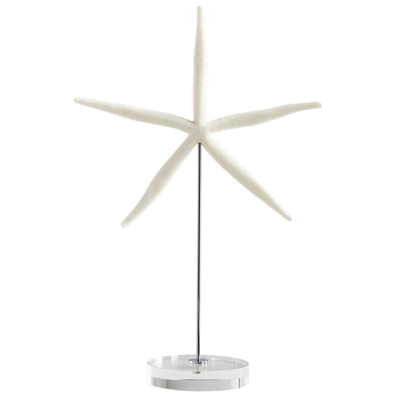 Cyan 09125 Sculpture, White And Polished Nickel