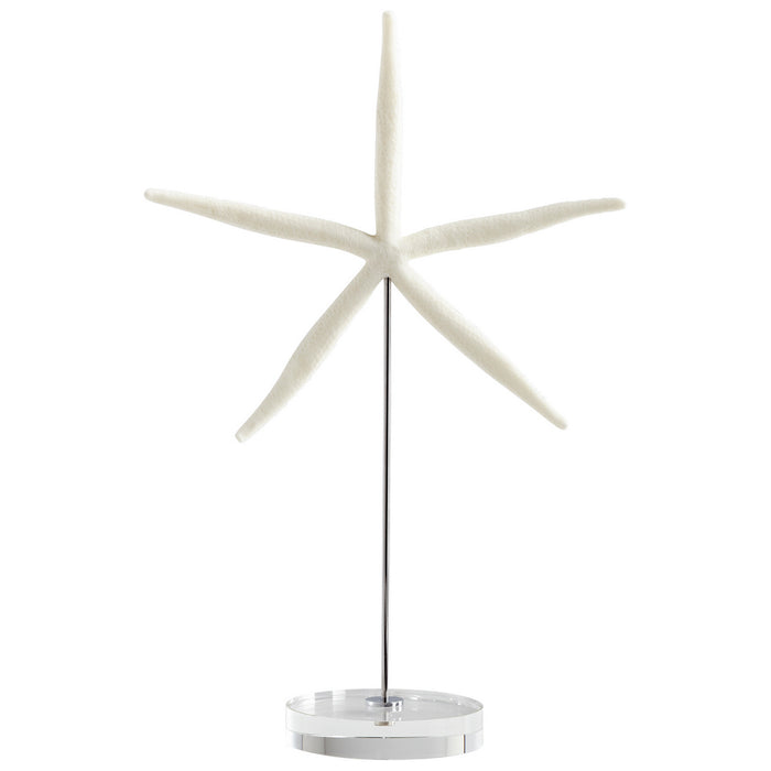 Cyan 09125 Sculpture, White And Polished Nickel