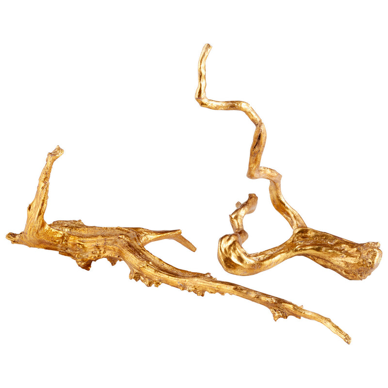 Cyan 09132 Sculpture, Gold Leaf