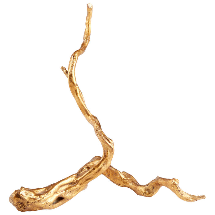 Cyan 09132 Sculpture, Gold Leaf