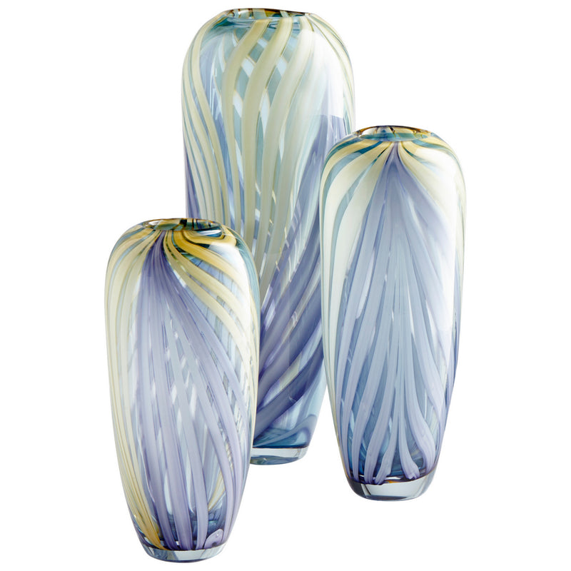 Cyan 09179 Vase, Purple And Yellow
