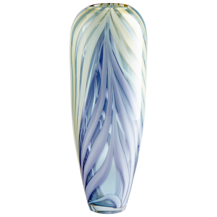 Cyan 09180 Vase, Purple And Yellow