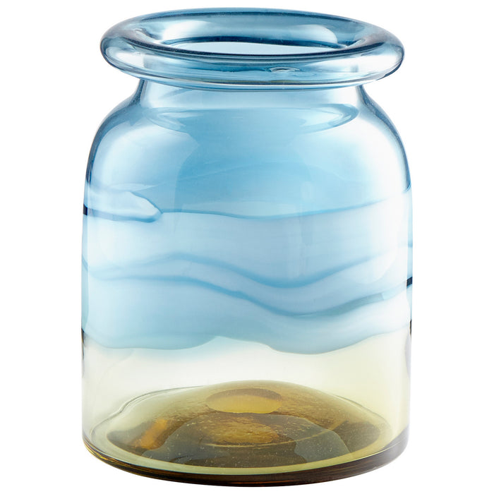 Cyan 09186 Vase, Amber And Blue