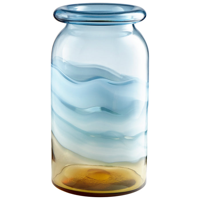 Cyan 09187 Vase, Amber And Blue
