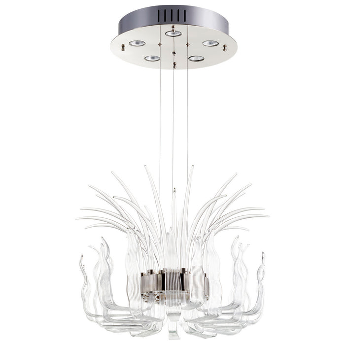Cyan 09232 Five Light Pendant, Polished Nickel