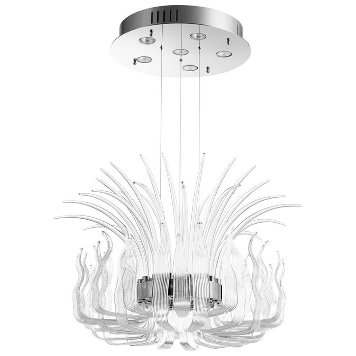 Cyan 09233 Six Light Pendant, Polished Nickel