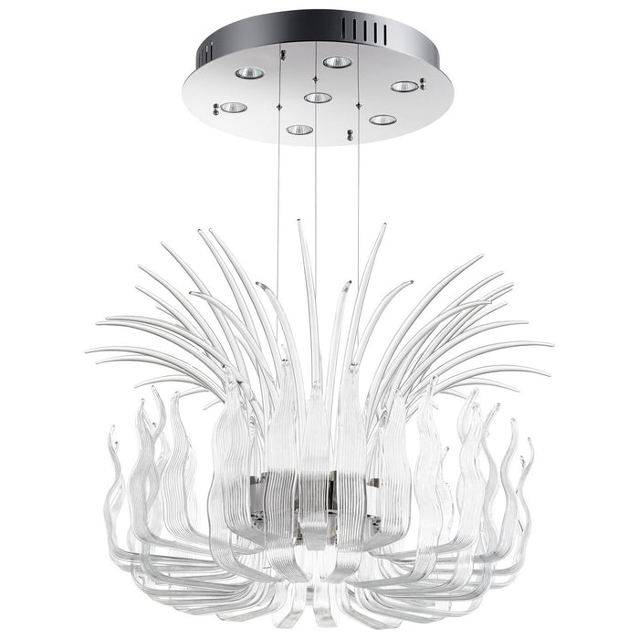 Cyan 09234 Seven Light Pendant, Polished Nickel
