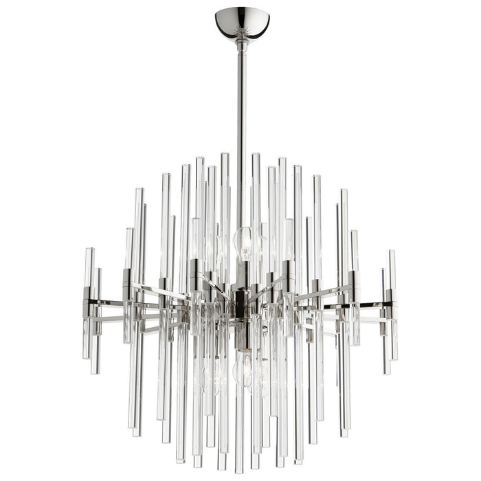 Cyan 09254 Six Light Pendant, Polished Nickel