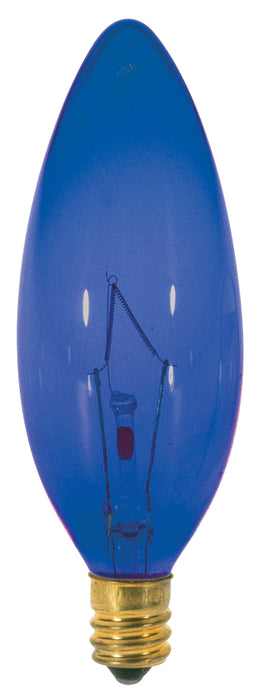 Satco S3218 Light Bulb, Transparent Blue