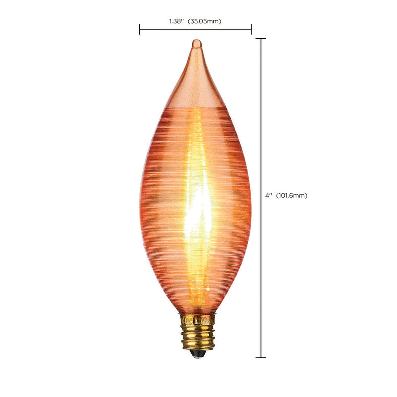 Satco S3406 Light Bulb, Spun Amber