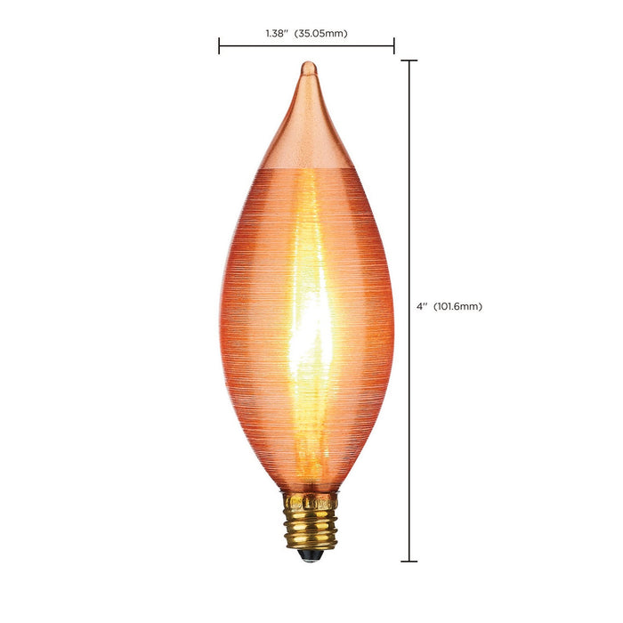 Satco S3406 Light Bulb, Spun Amber