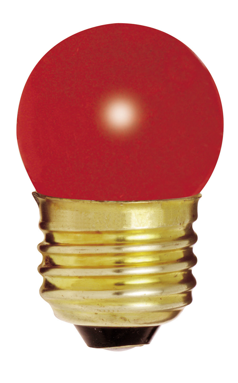Satco S3611 Light Bulb, Ceramic Red