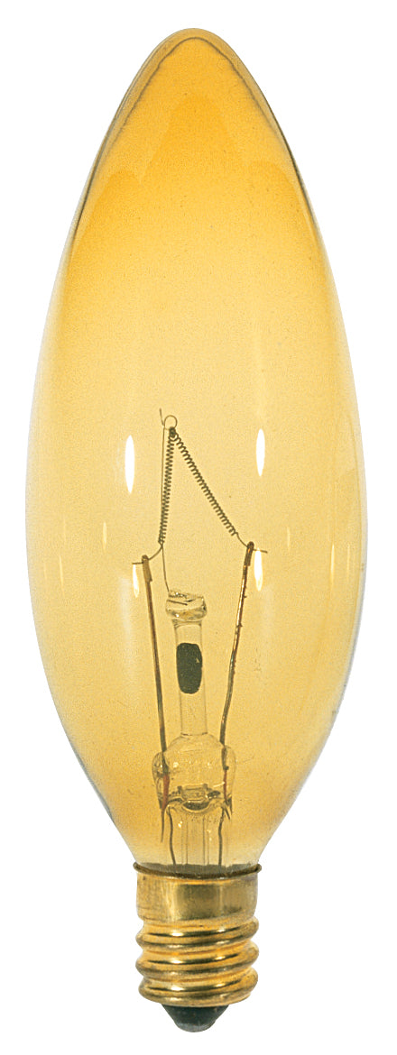 Satco S3813 Light Bulb, Transparent Amber