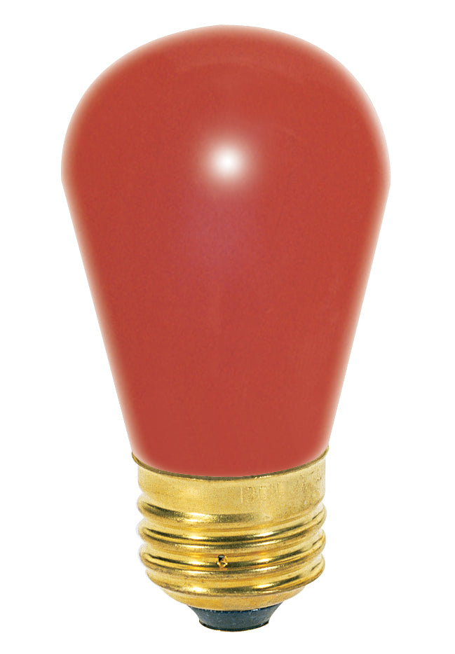 Satco S3961 Light Bulb, Ceramic Red