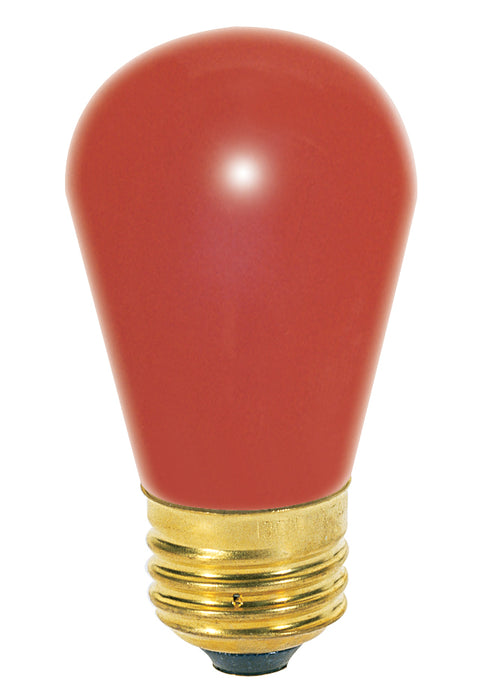Satco S3961 Light Bulb, Ceramic Red