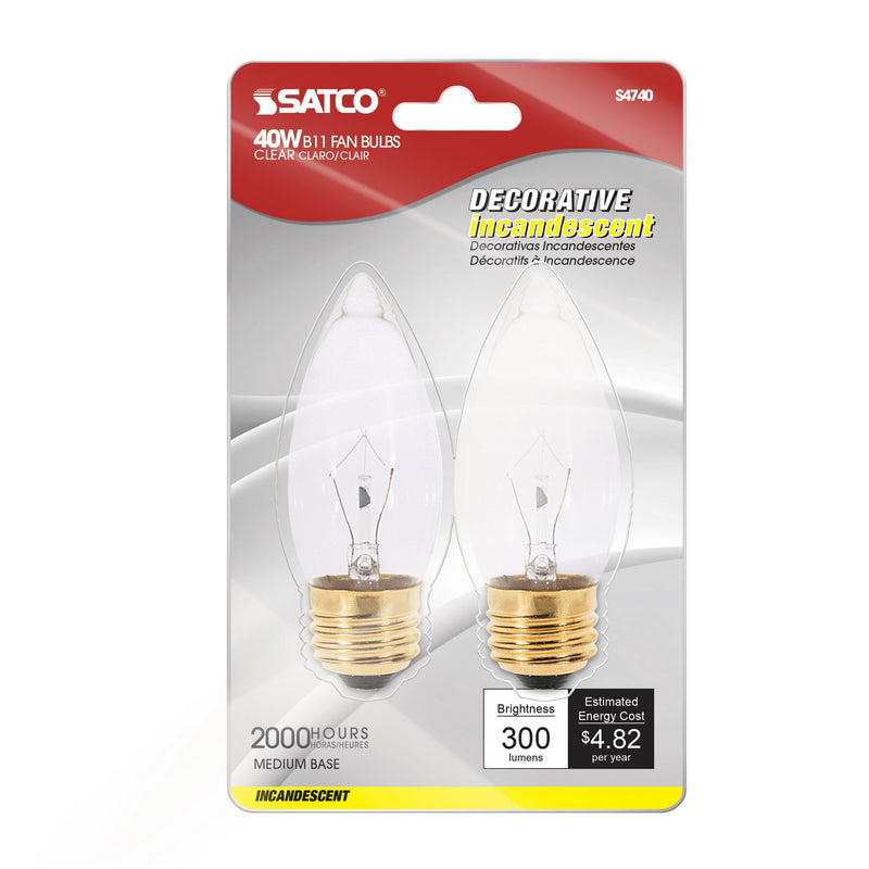 Satco S4740 Light Bulb, Clear