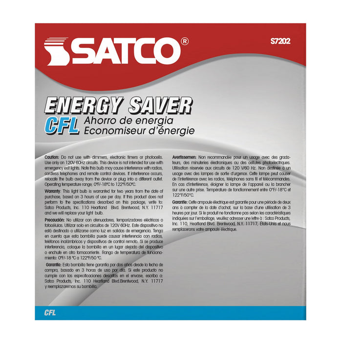 Satco S7202 Light Bulb, Clear