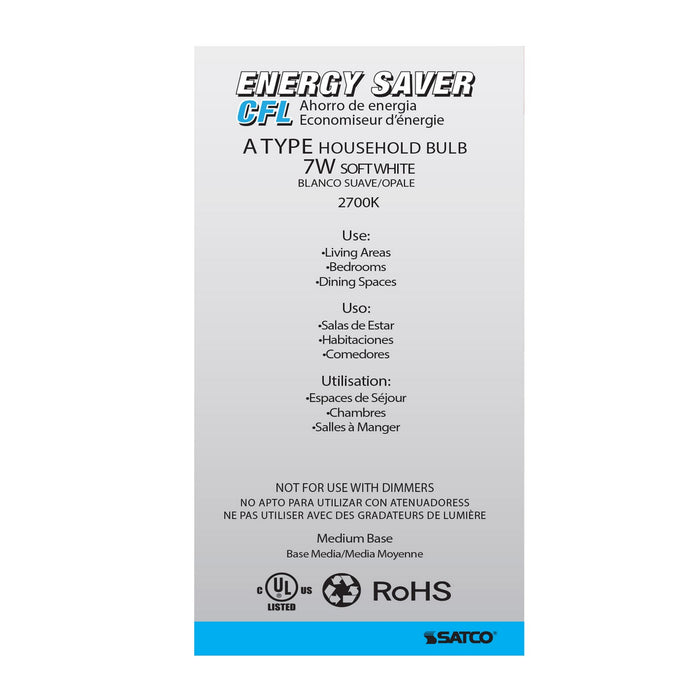 Satco S7281 Light Bulb, White