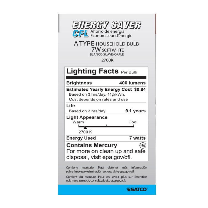 Satco S7281 Light Bulb, White